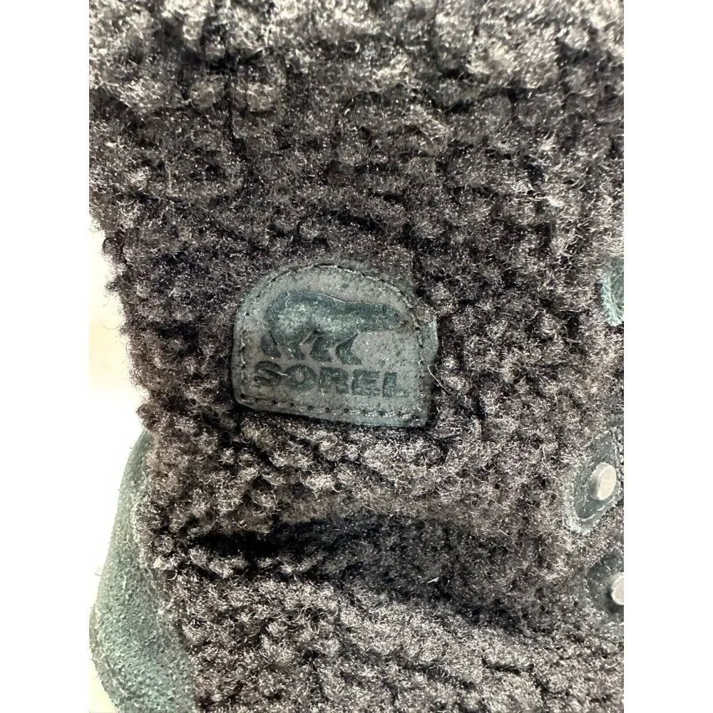 Sorel Women's Explorer Joan Cozy Winter Boots in Black/White Women's Size 6